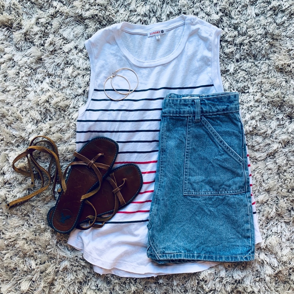 Striped Muscle Tank